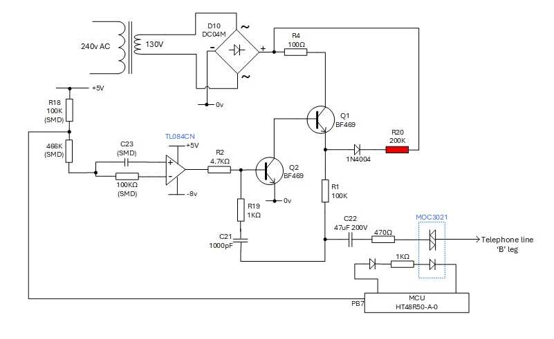 Ringing generator circuit schematic
